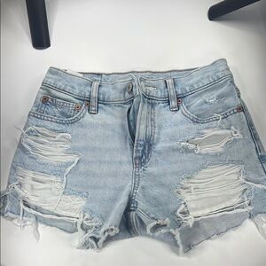 Light Blue Denim Shorts American Eagle